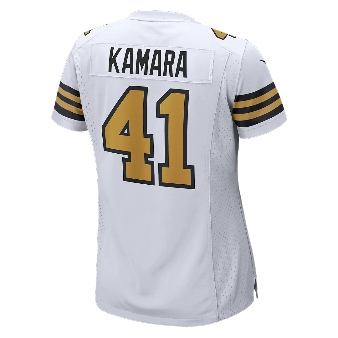 Zennovawear Alvin Kamara New Orleans Saints Women's Alternate Game Player Jersey - White