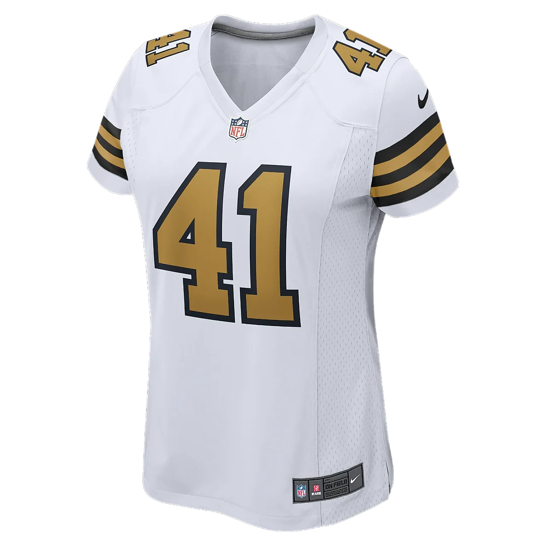 Zennovawear Alvin Kamara New Orleans Saints Women's Alternate Game Player Jersey - White