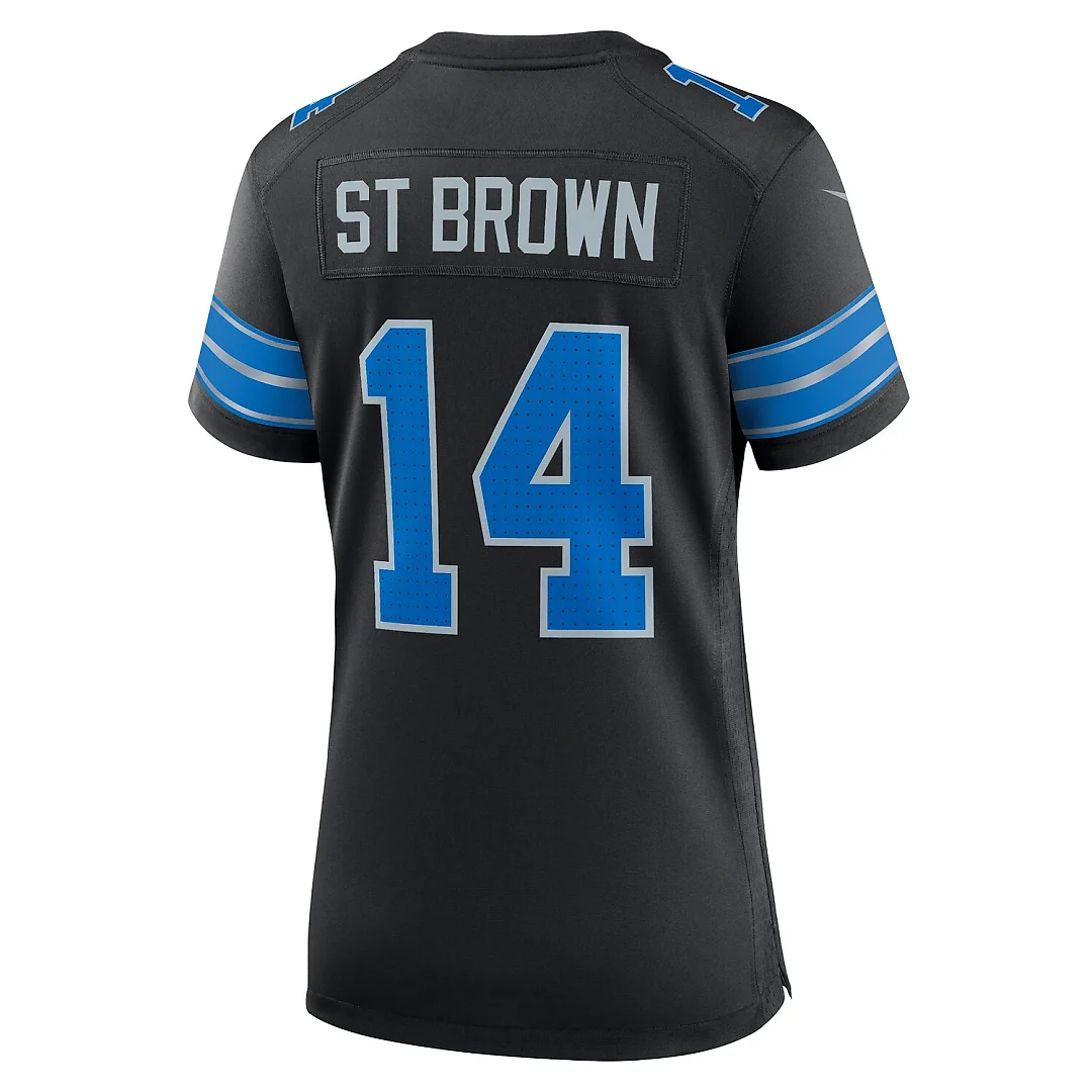 Zennovawear Amon-Ra St. Brown Detroit Lions Women's 2nd Alternate Game Jersey - Black