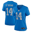 Zennovawear Amon-Ra St. Brown Detroit Lions Women's Alternate Game Jersey - Blue