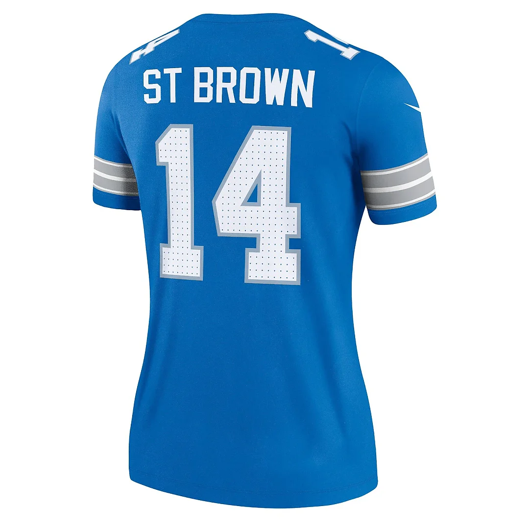 Zennovawear Amon-Ra St. Brown Detroit Lions Women's Legend Player Performance Top - Blue