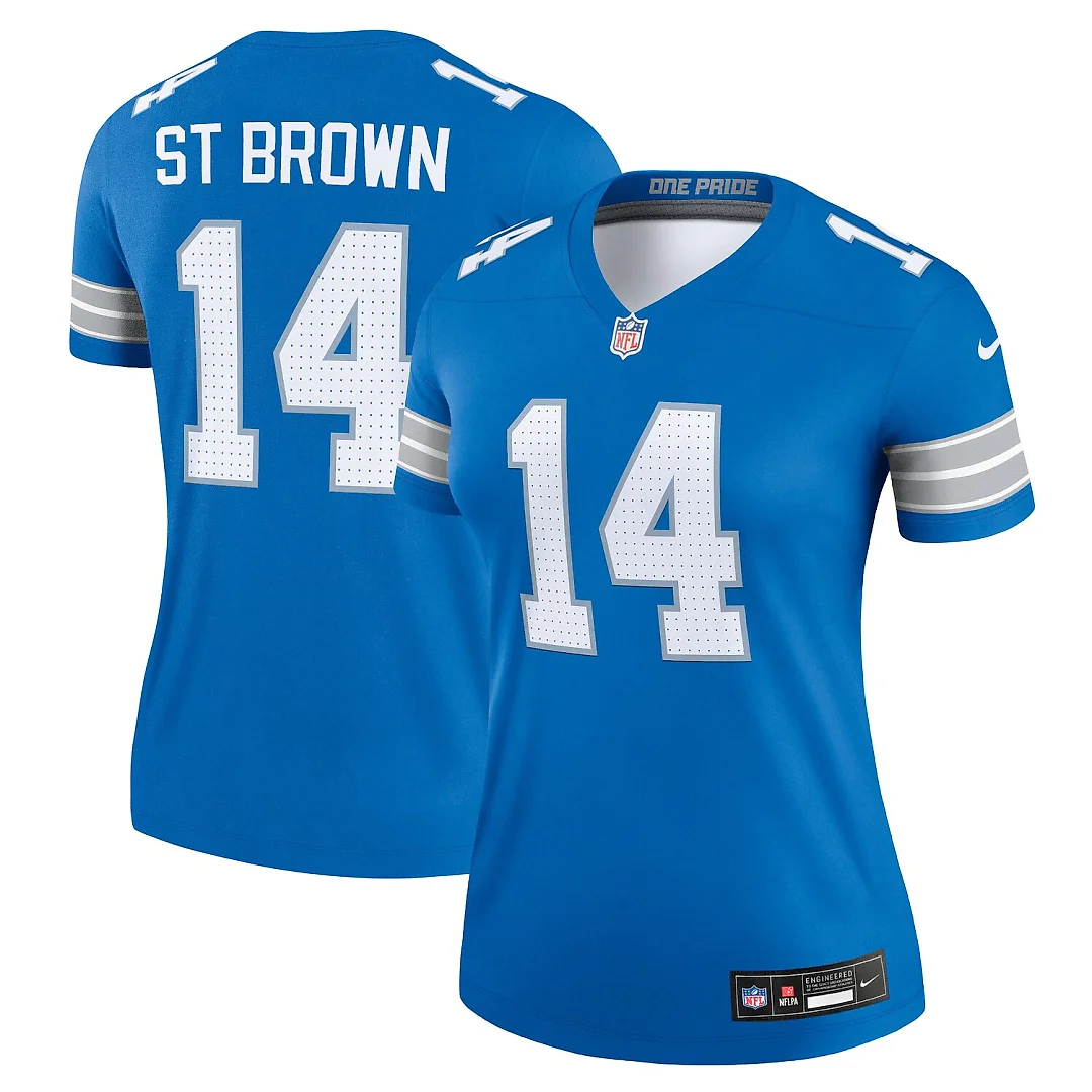 Zennovawear Amon-Ra St. Brown Detroit Lions Women's Legend Player Performance Top - Blue