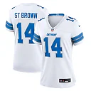 Zennovawear Amon-Ra St. Brown Detroit Lions Women's White Game Jersey - White