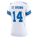Zennovawear Amon-Ra St. Brown Detroit Lions Women's White Game Jersey - White