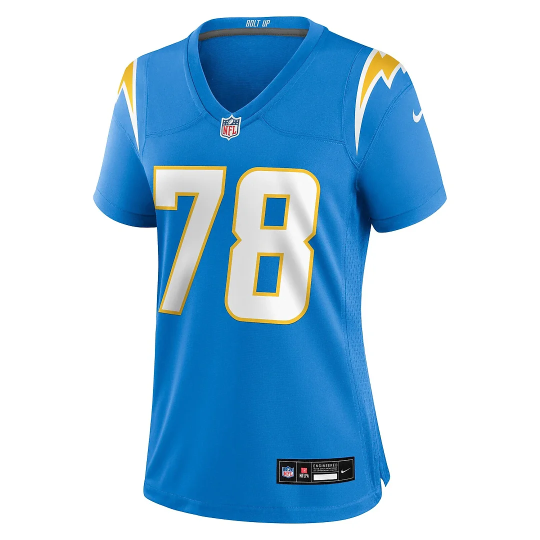 Zennovawear Andre James Los Angeles Chargers Women's Team Game Jersey - Powder Blue