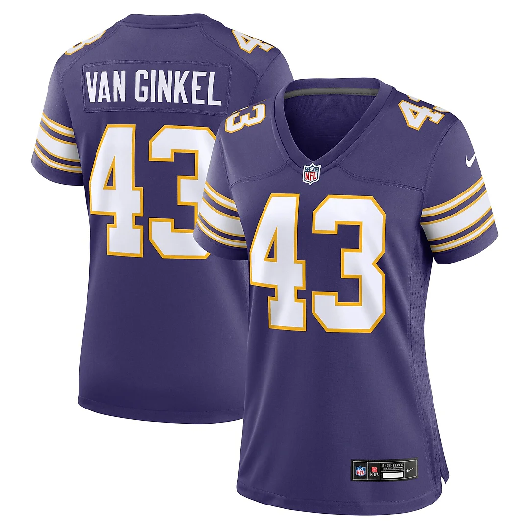 Zennovawear Andrew Van Ginkel Minnesota Vikings Women's Alternate Game Jersey - Purple