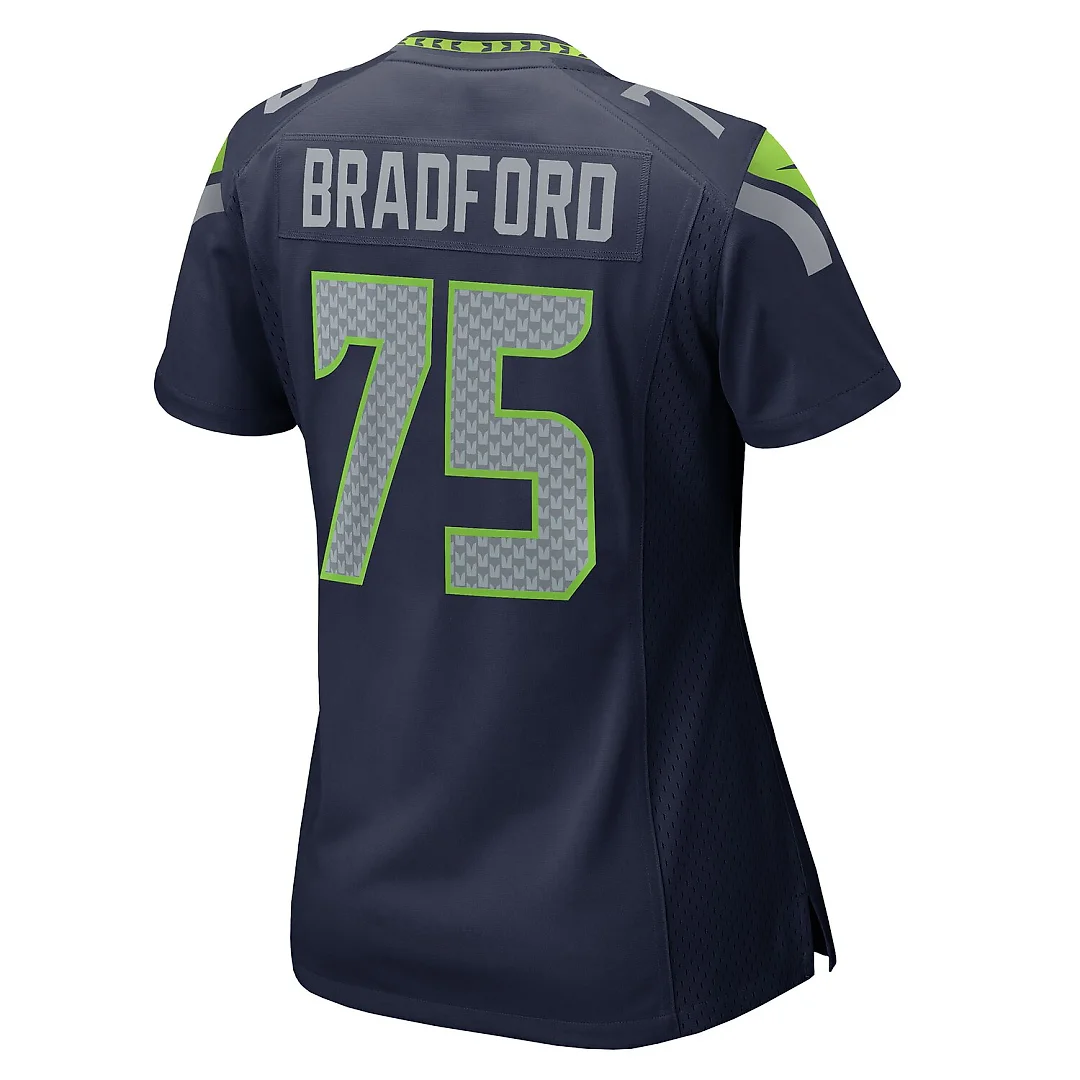 Zennovawear Anthony Bradford Seattle Seahawks Women's Team Game Jersey - College Navy