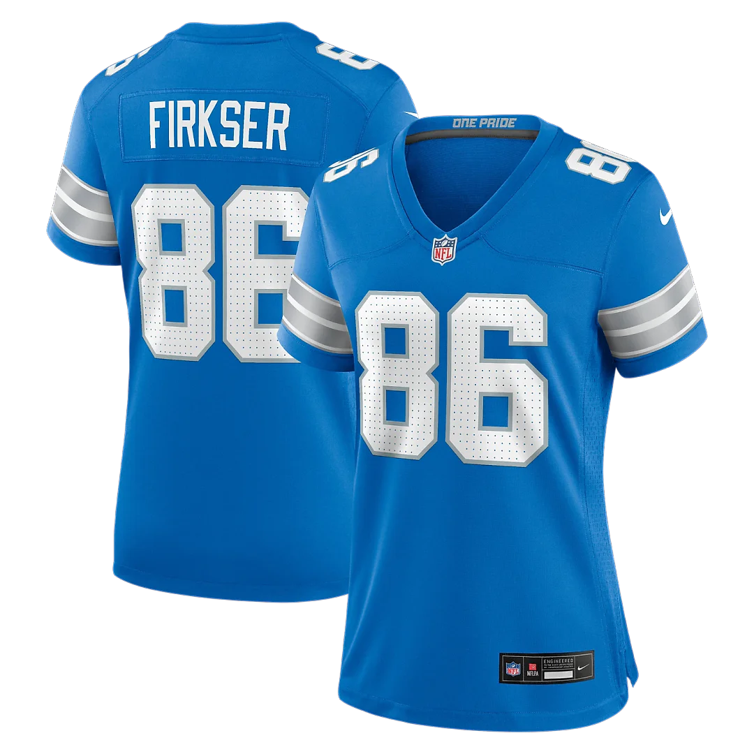Zennovawear Anthony Firkser Detroit Lions Women's Team Game Jersey - Blue