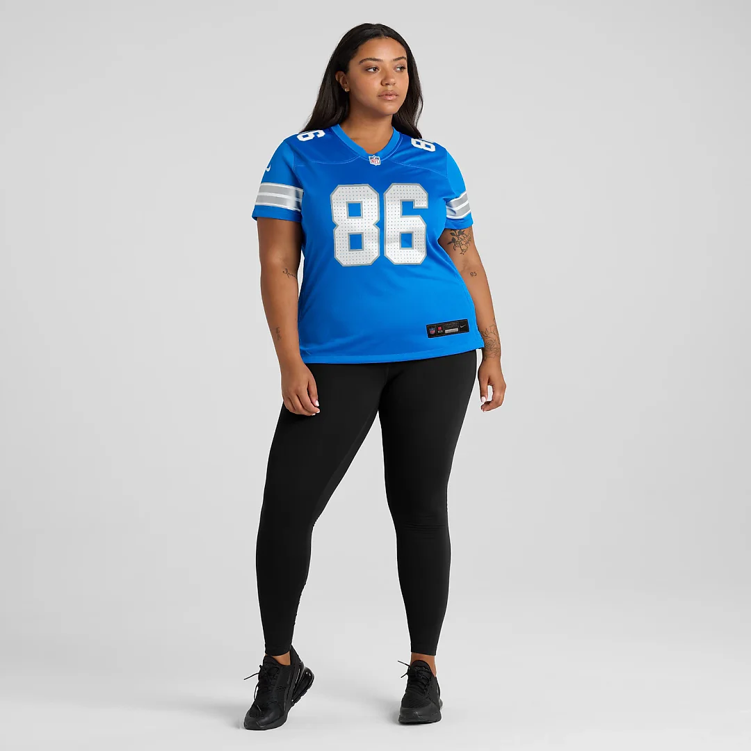 Zennovawear Anthony Firkser Detroit Lions Women's Team Game Jersey - Blue