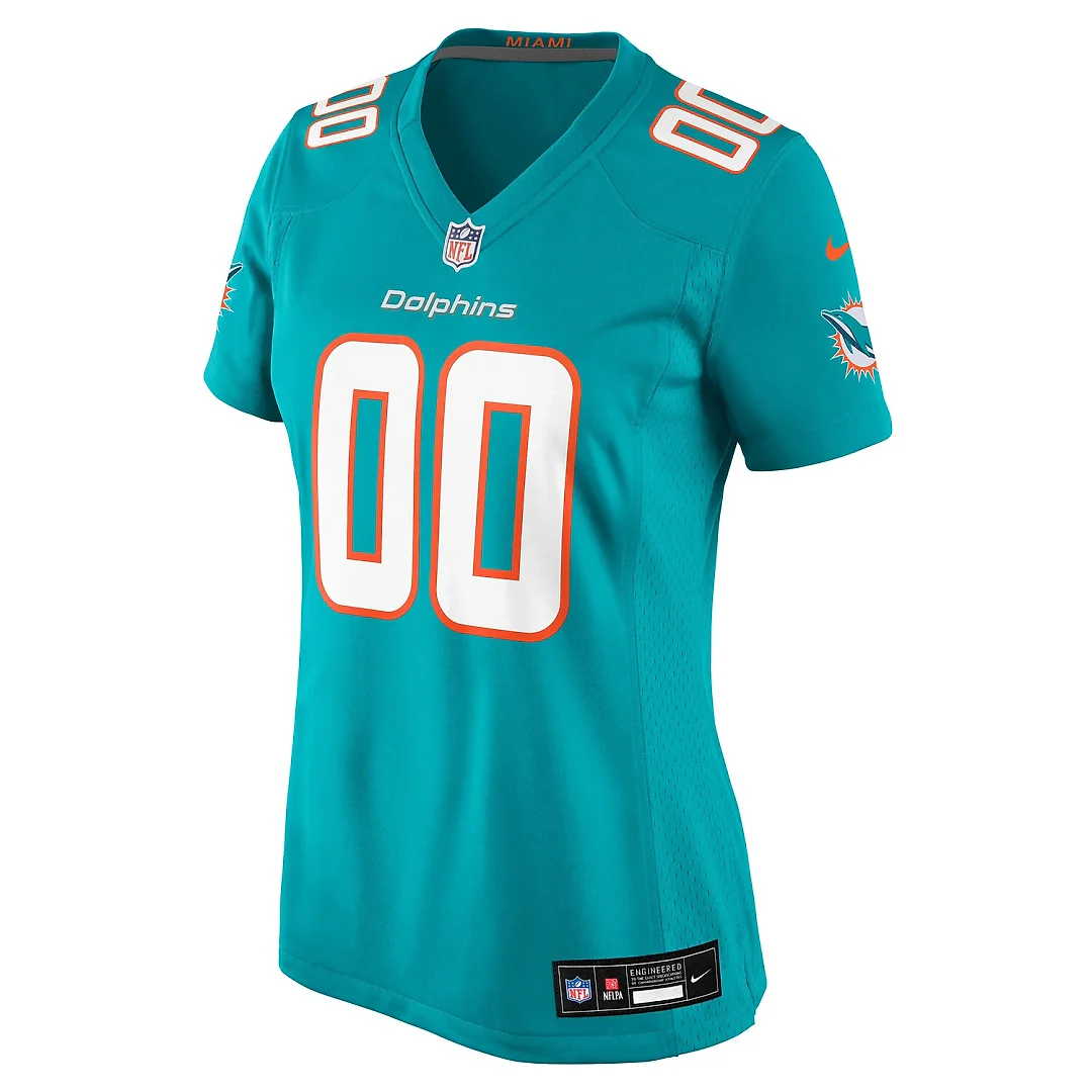 Zennovawear Miami Dolphins Women's Custom Game Jersey - Aqua
