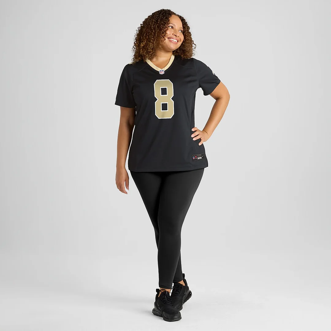 Zennovawear Archie Manning New Orleans Saints Women's Game Retired Player Jersey - Black