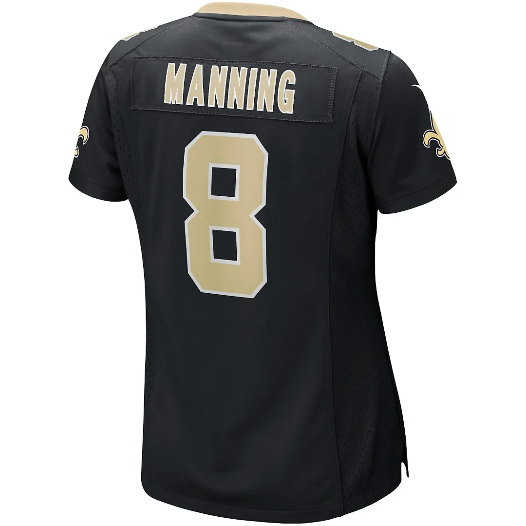Zennovawear Archie Manning New Orleans Saints Women's Game Retired Player Jersey - Black