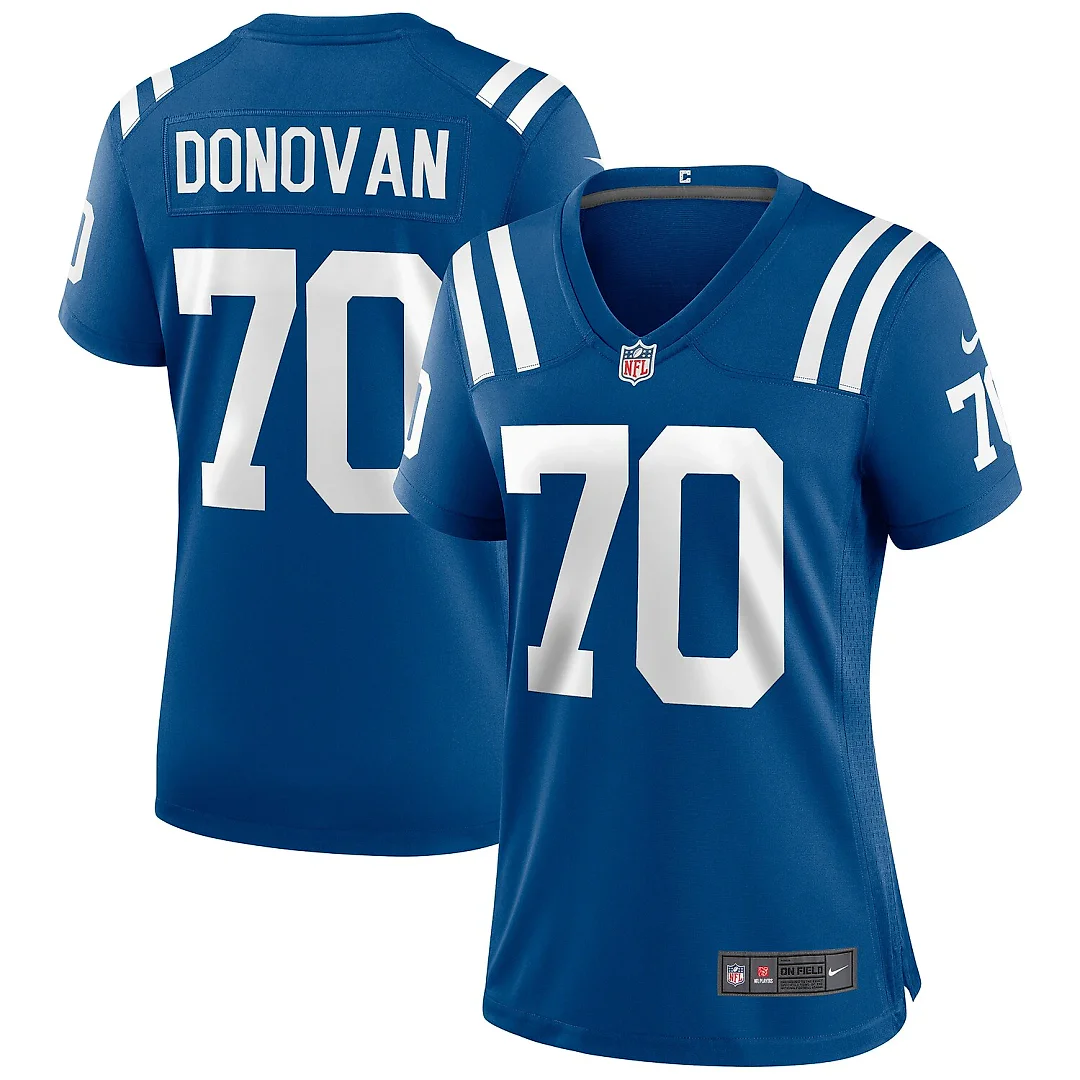 Zennovawear Art Donovan Indianapolis Colts Women's Game Retired Player Jersey - Royal