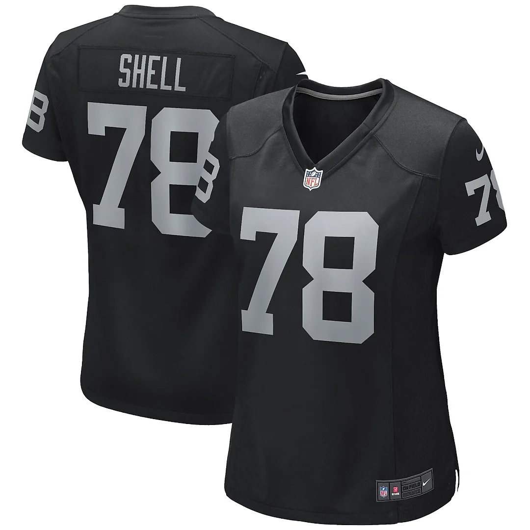 Zennovawear Art Shell Las Vegas Raiders Women's Game Retired Player Jersey - Black