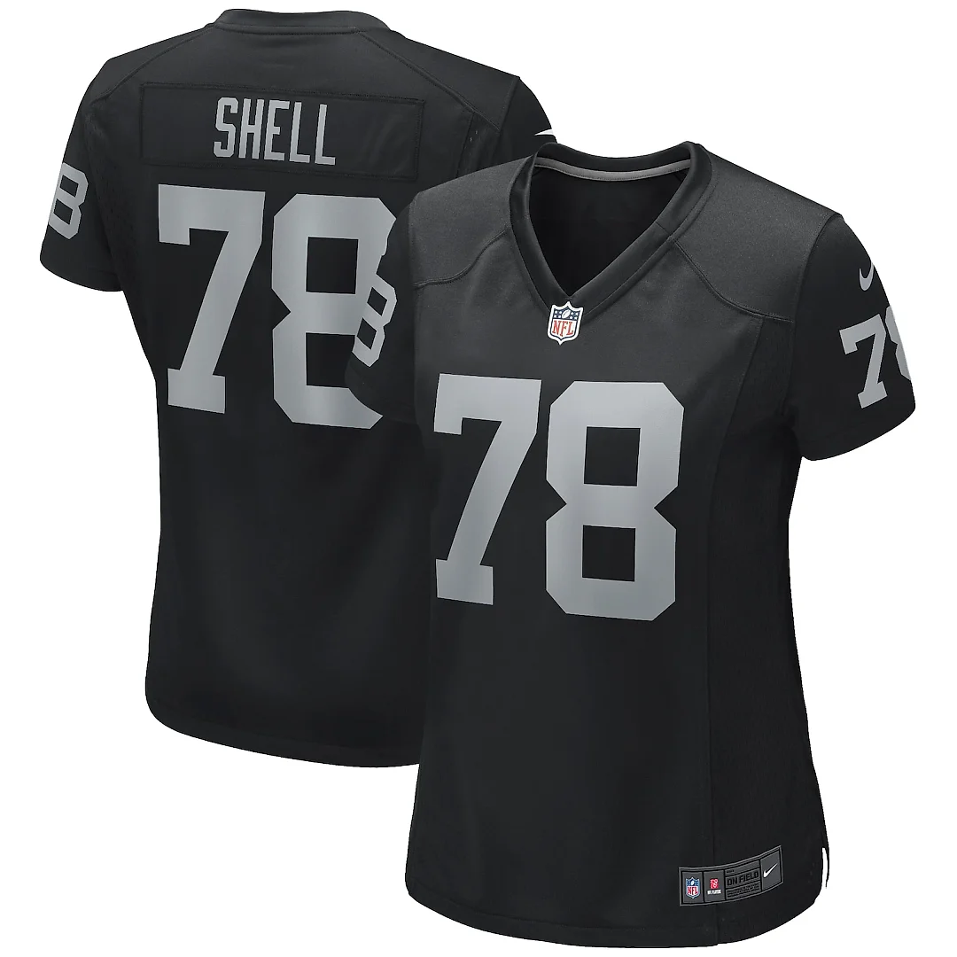 Zennovawear Art Shell Las Vegas Raiders Women's Game Retired Player Jersey - Black