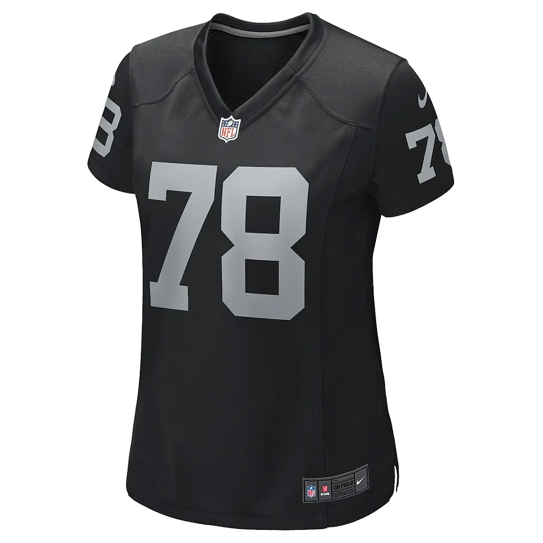 Zennovawear Art Shell Las Vegas Raiders Women's Game Retired Player Jersey - Black