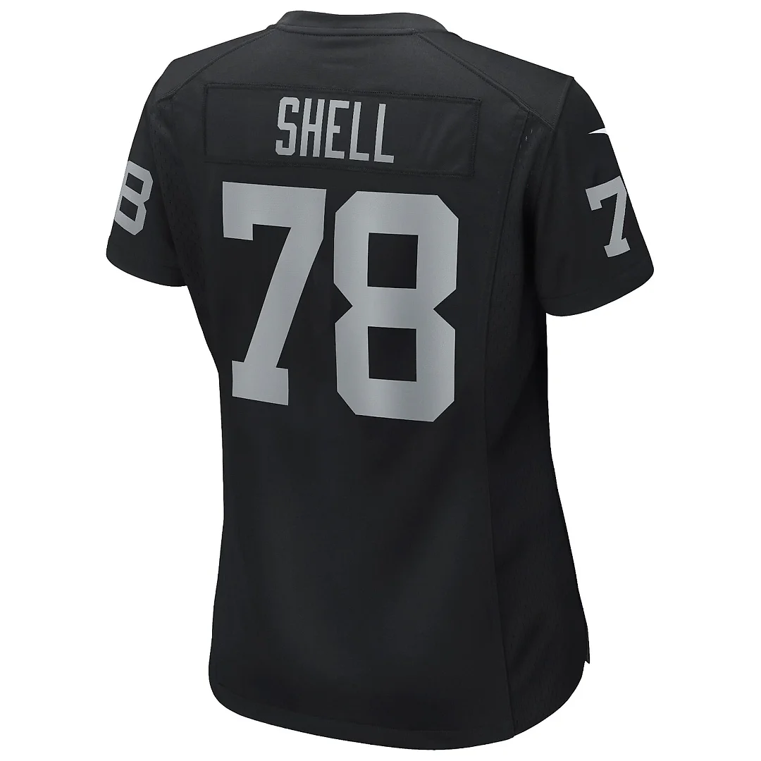Zennovawear Art Shell Las Vegas Raiders Women's Game Retired Player Jersey - Black
