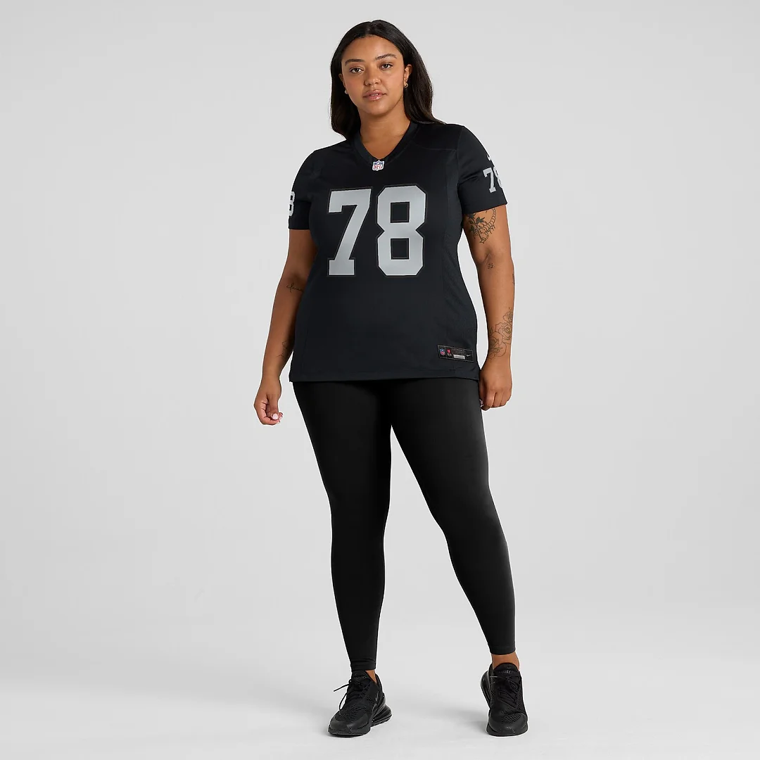 Zennovawear Art Shell Las Vegas Raiders Women's Game Retired Player Jersey - Black