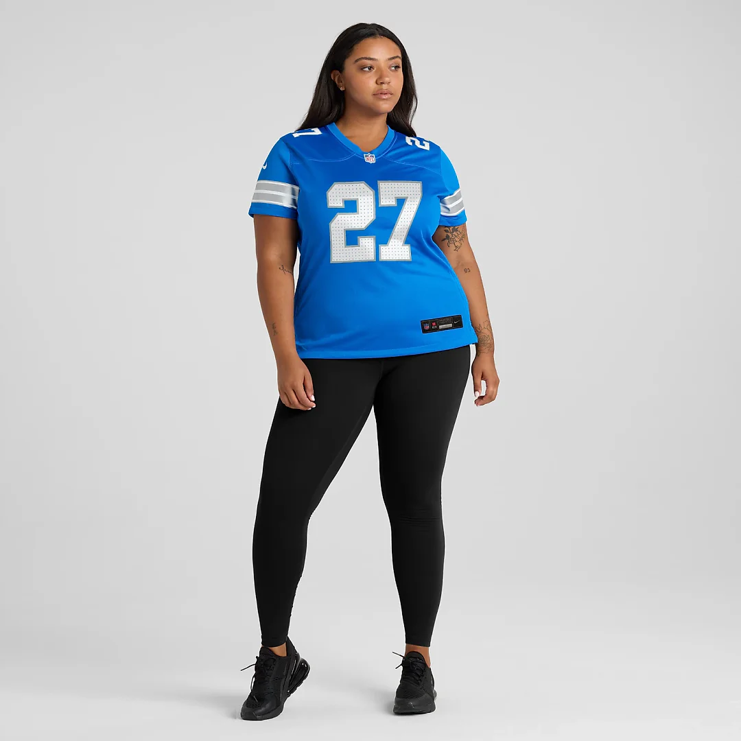Zennovawear Arthur Maulet Detroit Lions Women's Team Game Jersey - Blue