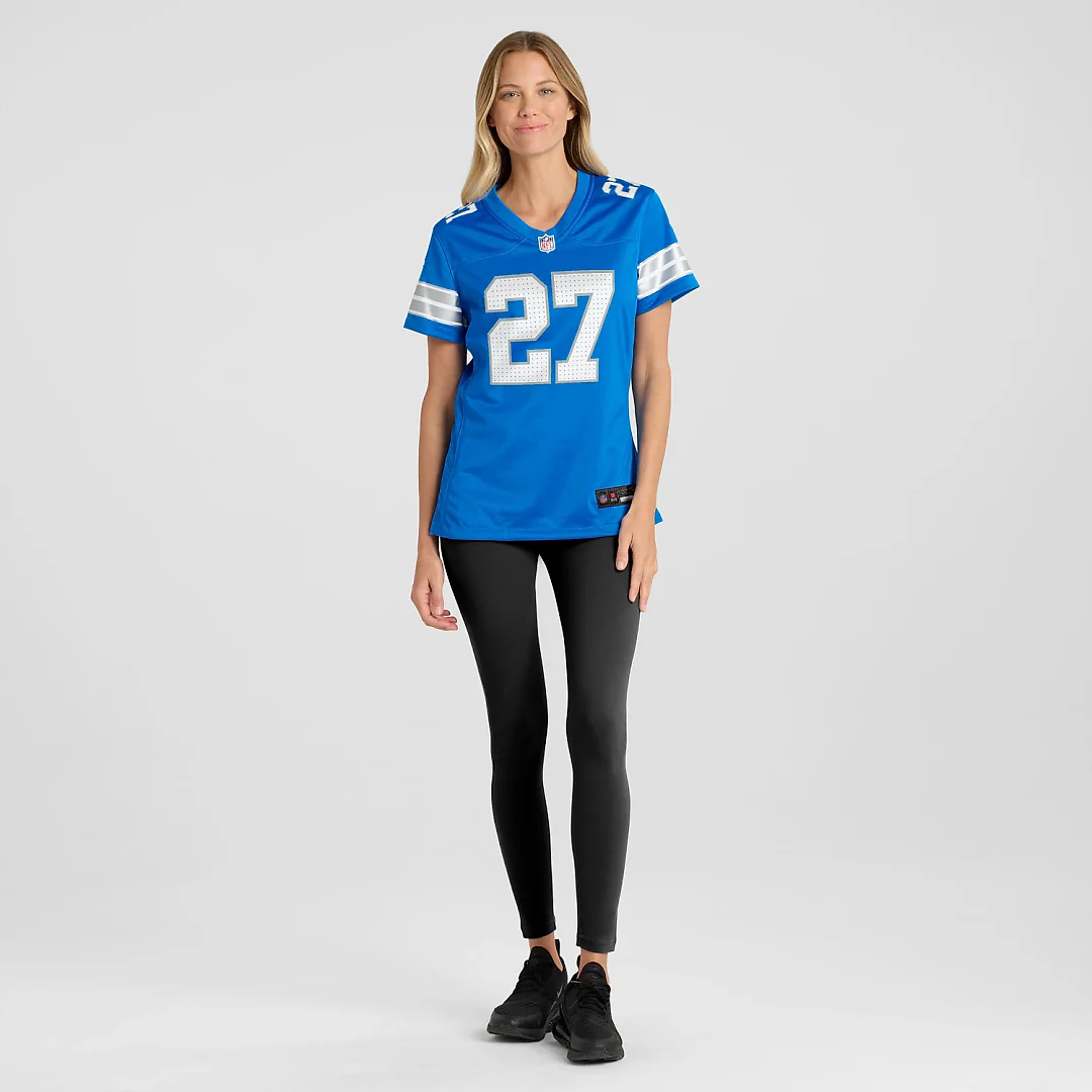 Zennovawear Arthur Maulet Detroit Lions Women's Team Game Jersey - Blue