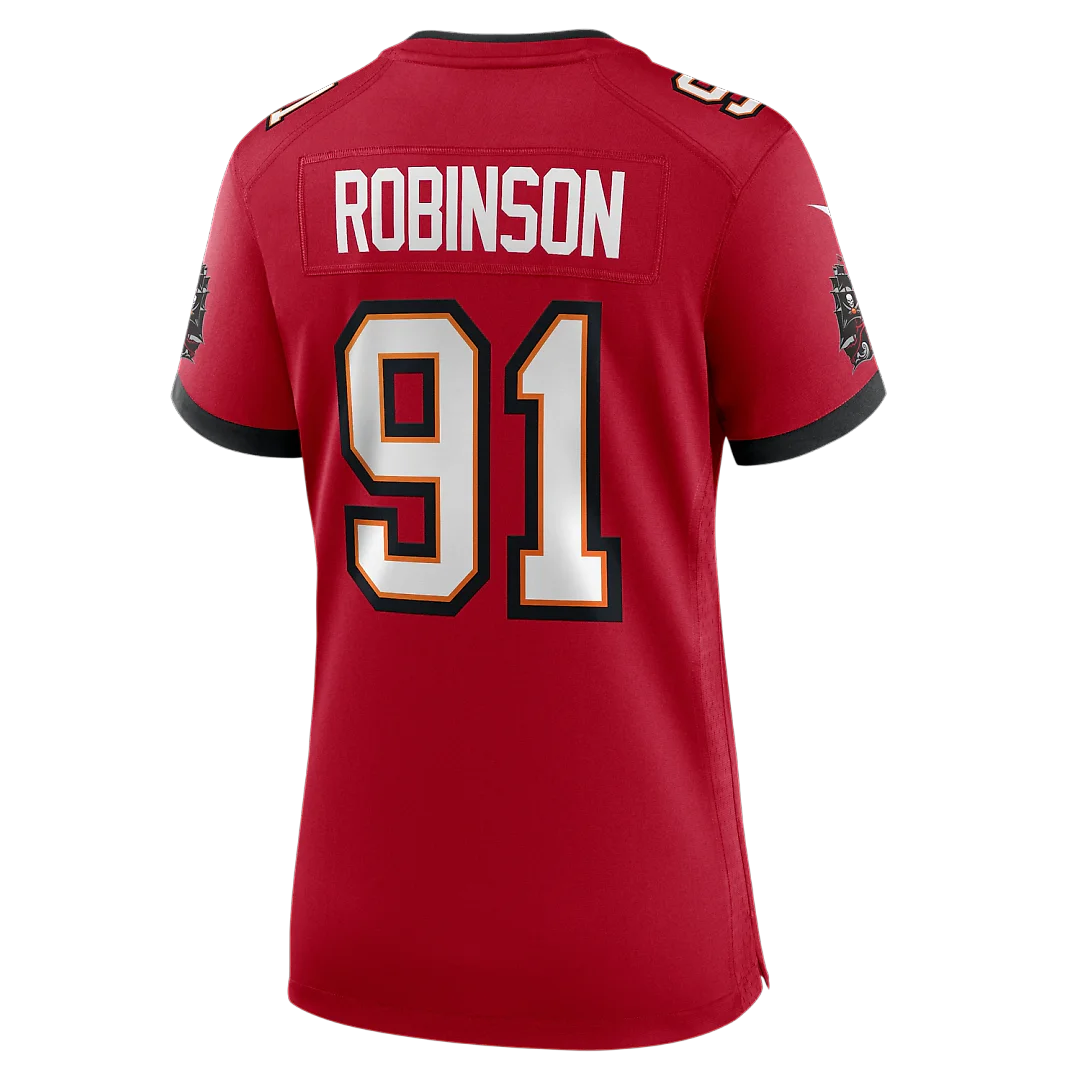 Zennovawear A'Shawn Robinson Tampa Bay Buccaneers Women's Team Game Jersey - Red