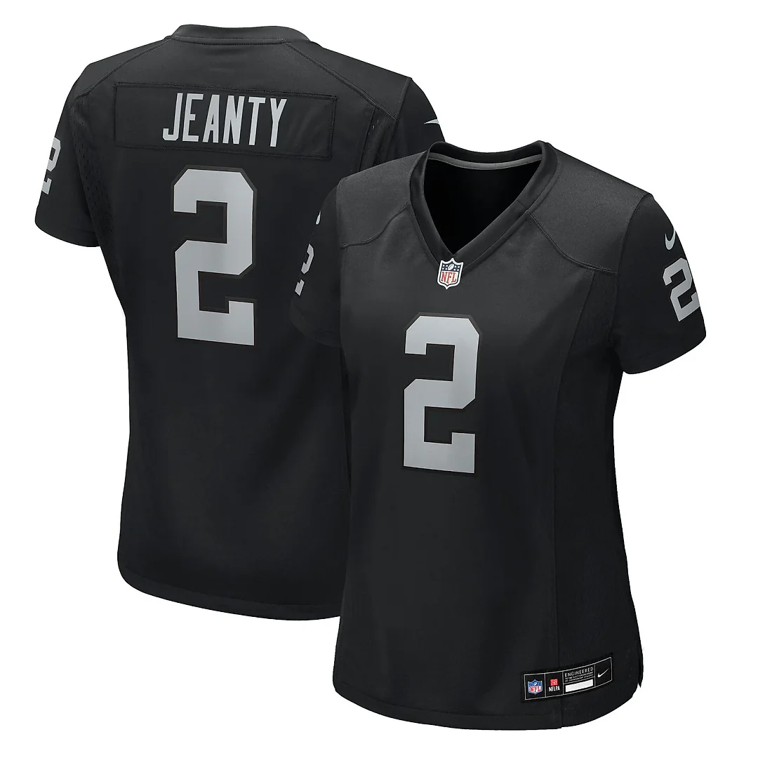 Zennovawear Ashton Jeanty Las Vegas Raiders Women's Team Game Jersey - Black