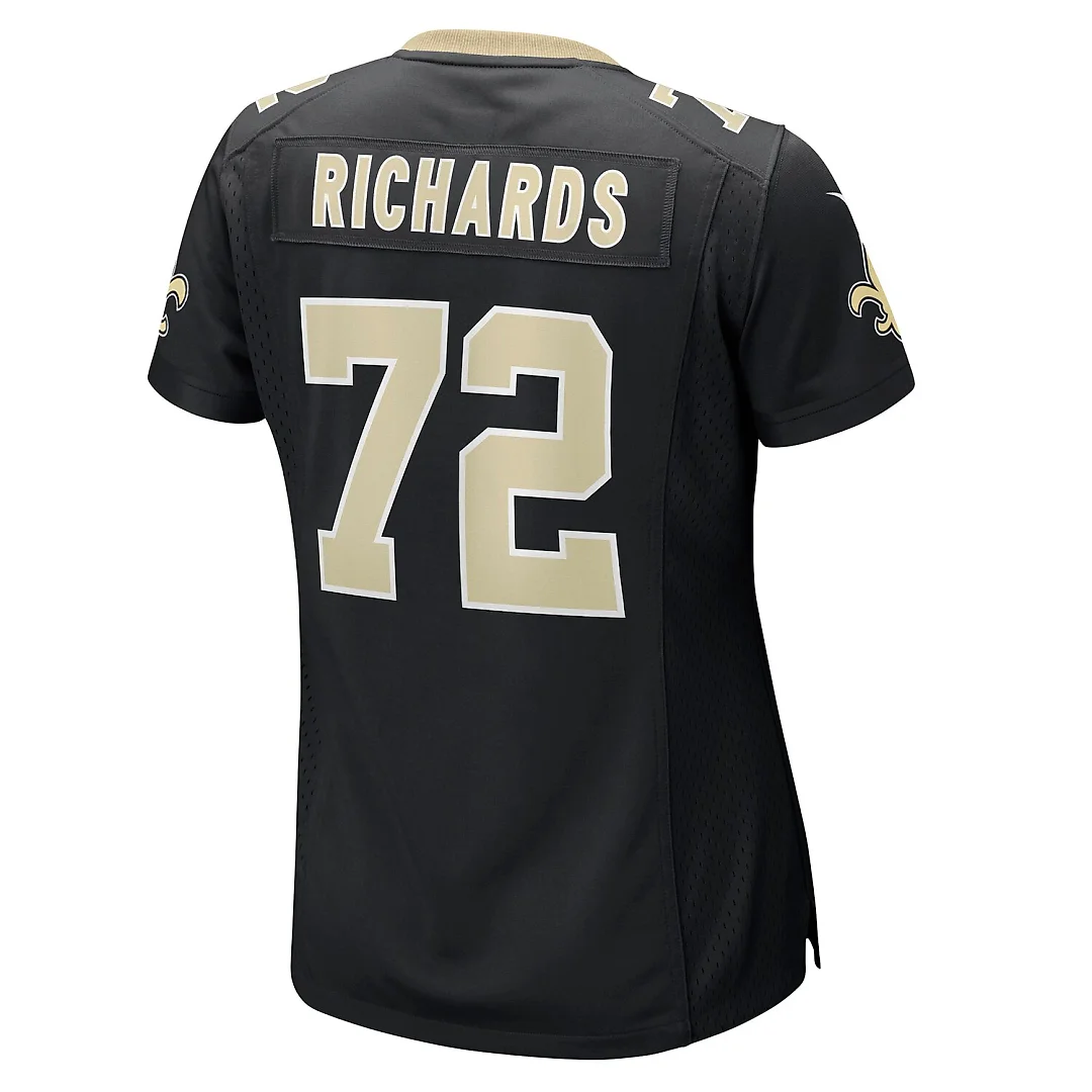 Zennovawear Asim Richards New Orleans Saints Women's Team Game Jersey - Black