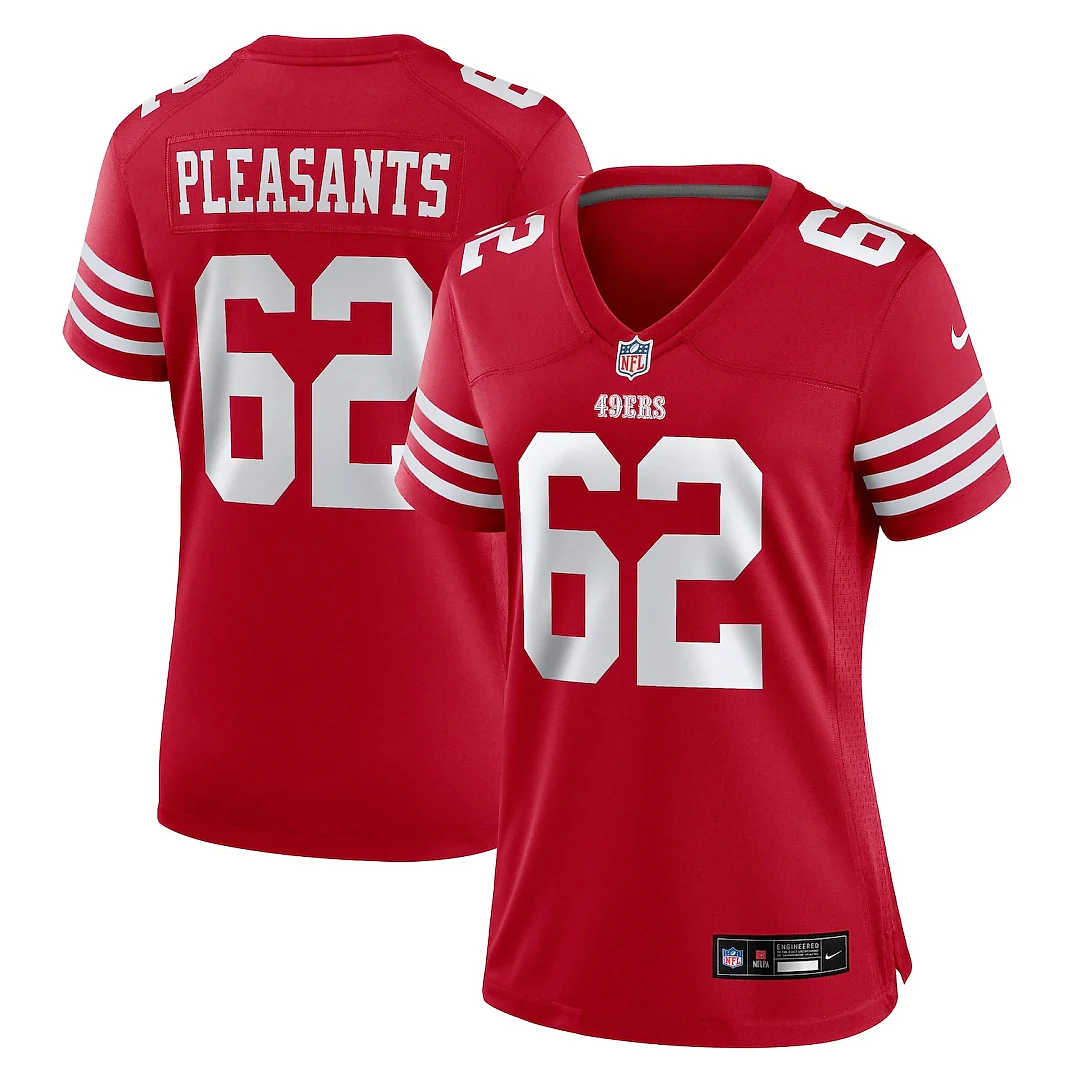 Zennovawear Austen Pleasants San Francisco 49ers Women's Team Game Jersey - Scarlet