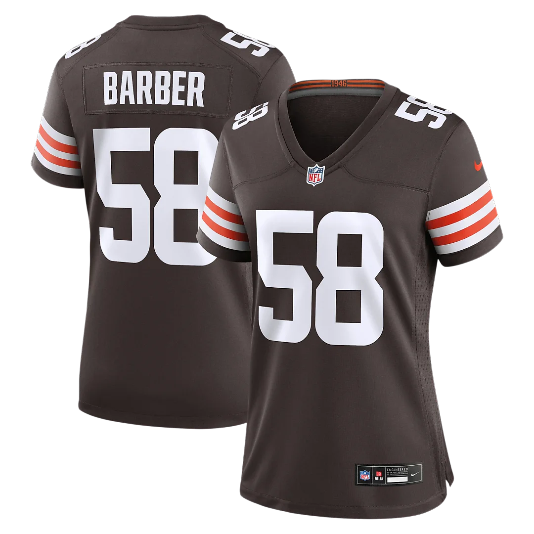 Zennovawear Austin Barber Cleveland Browns Women's Team Game Jersey - Brown
