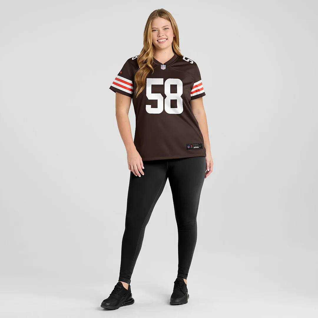 Zennovawear Austin Barber Cleveland Browns Women's Team Game Jersey - Brown
