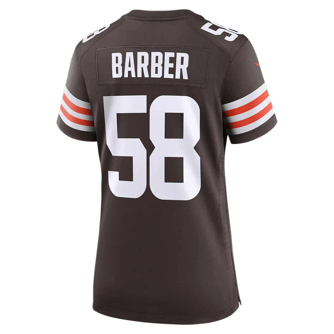 Zennovawear Austin Barber Cleveland Browns Women's Team Game Jersey - Brown