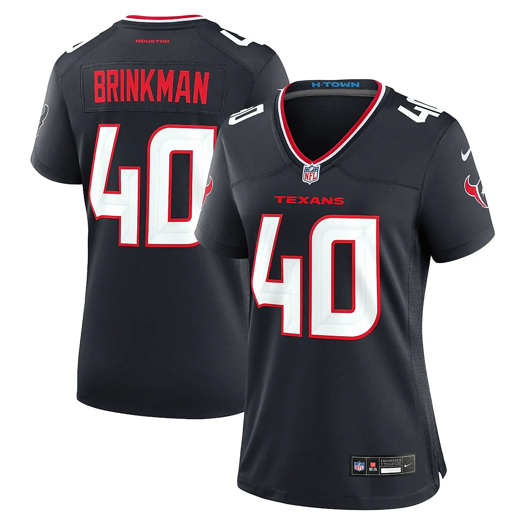 Zennovawear Austin Brinkman Houston Texans Women's Team Game Jersey - Navy