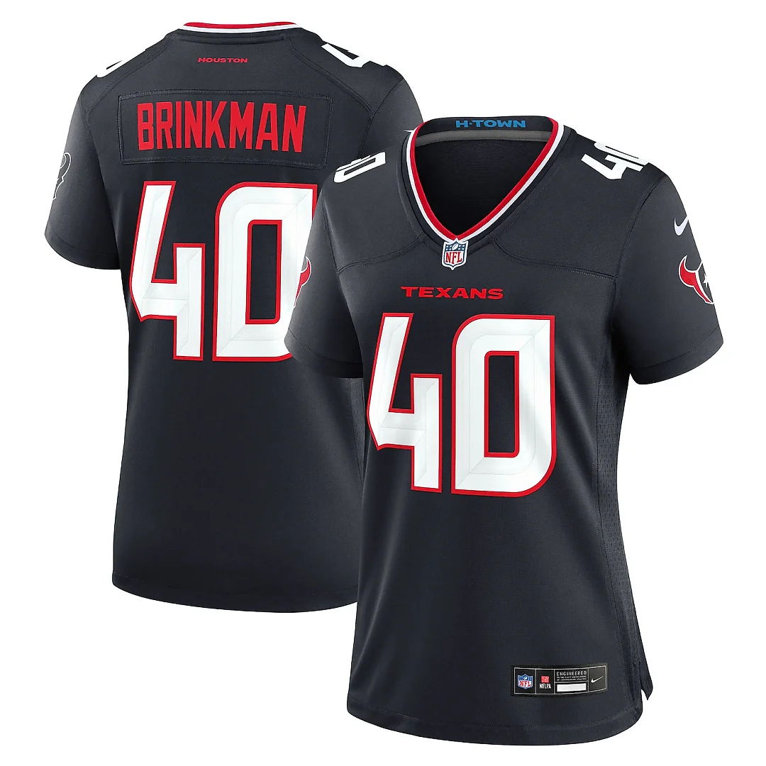 Zennovawear Austin Brinkman Houston Texans Women's Team Game Jersey - Navy