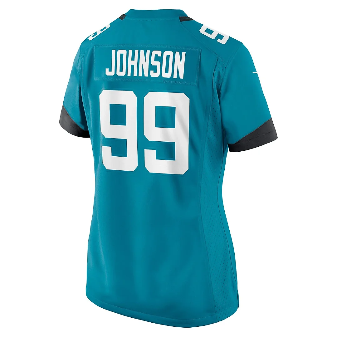 Zennovawear Austin Johnson Jacksonville Jaguars Women's Team Game Jersey - Teal