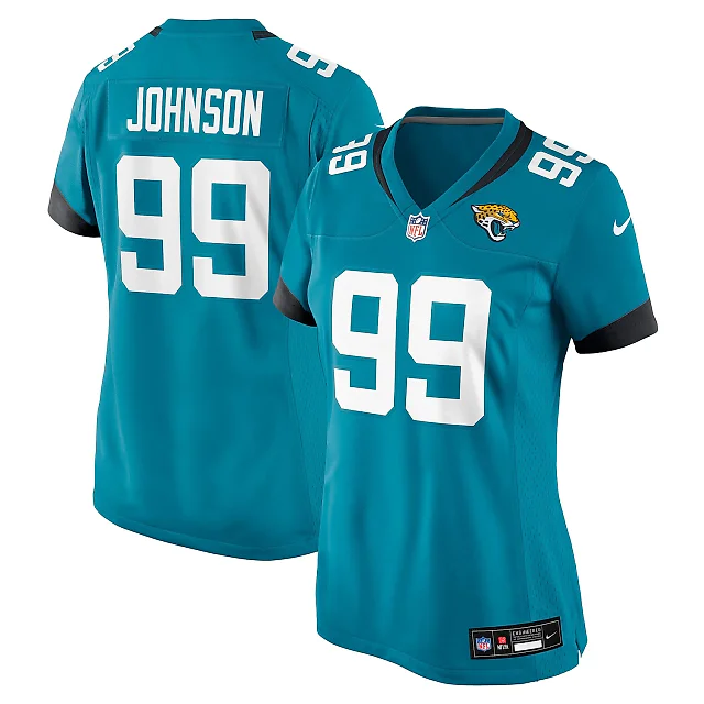 Zennovawear Austin Johnson Jacksonville Jaguars Women's Team Game Jersey - Teal