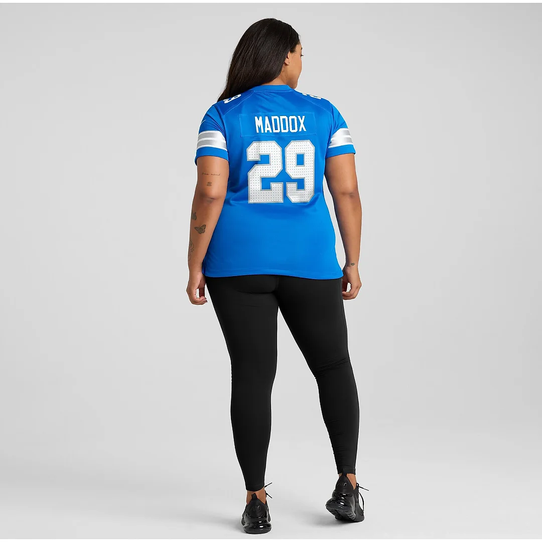 Zennovawear Avonte Maddox Detroit Lions Women's Team Game Jersey - Blue