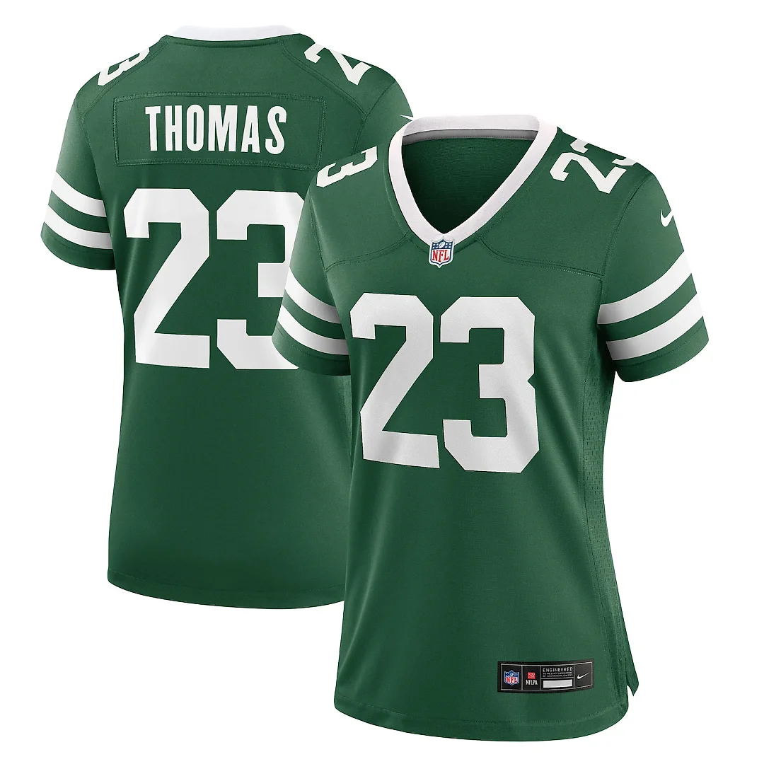 Zennovawear Azareye'h Thomas New York Jets Women's Team Game Jersey - Legacy Green