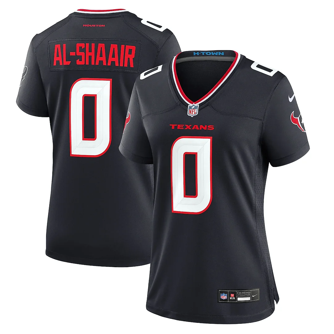 Zennovawear Azeez Al-Shaair Houston Texans Women's Team Game Jersey - Navy