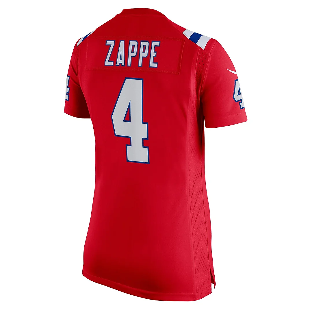 Zennovawear Bailey Zappe New England Patriots Women's Team Game Jersey - Red