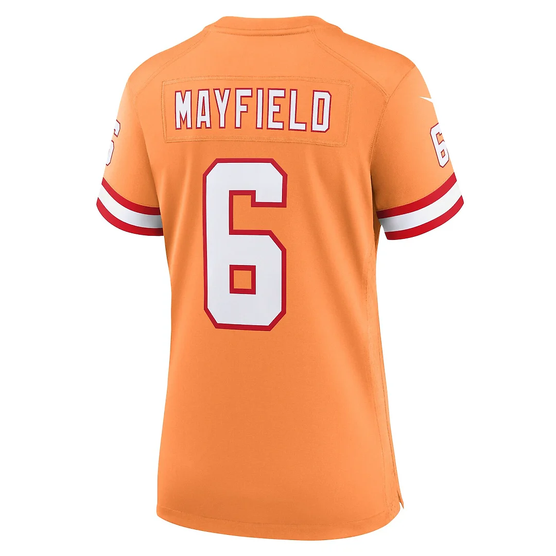 Zennovawear Baker Mayfield Tampa Bay Buccaneers Women's Throwback Game Jersey - Orange