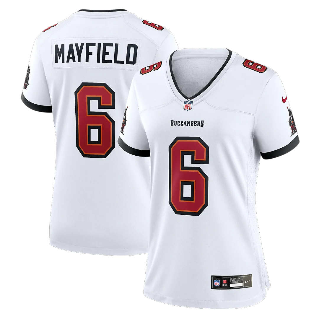 Zennovawear Baker Mayfield Tampa Bay Buccaneers Women's Away Game Jersey - White
