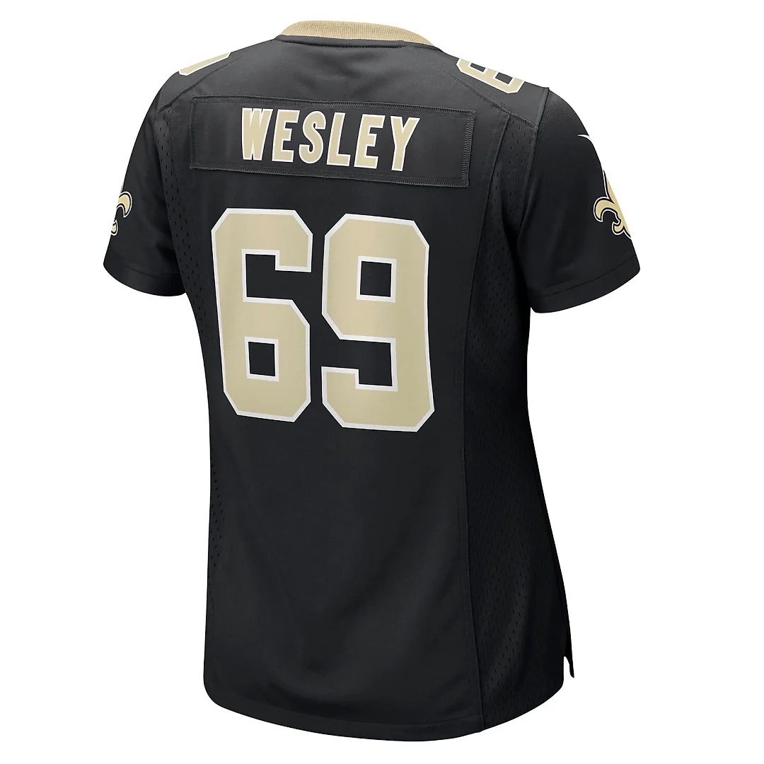 Zennovawear Barry Wesley New Orleans Saints Women's Team Game Jersey - Black