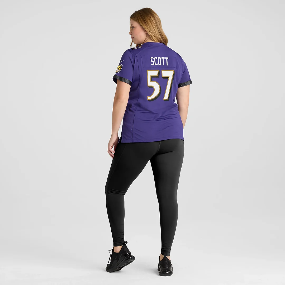 Zennovawear Bart Scott Baltimore Ravens Women's Game Retired Player Jersey - Purple