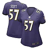 Zennovawear Bart Scott Baltimore Ravens Women's Game Retired Player Jersey - Purple