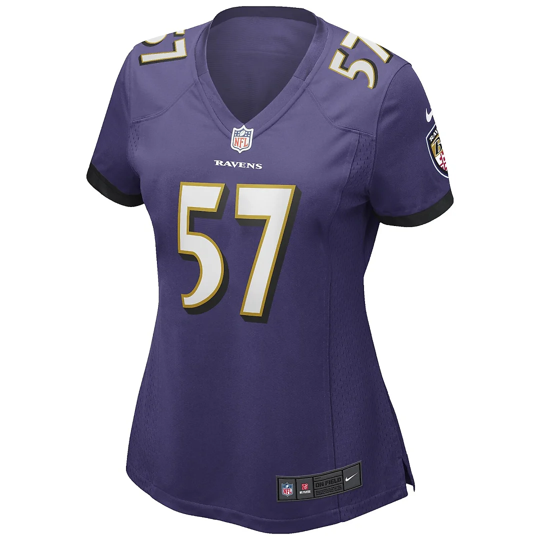 Zennovawear Bart Scott Baltimore Ravens Women's Game Retired Player Jersey - Purple