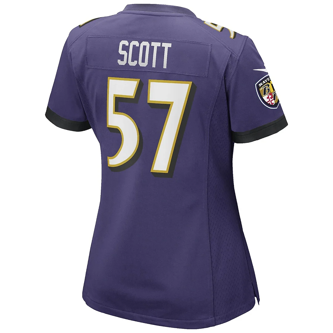 Zennovawear Bart Scott Baltimore Ravens Women's Game Retired Player Jersey - Purple