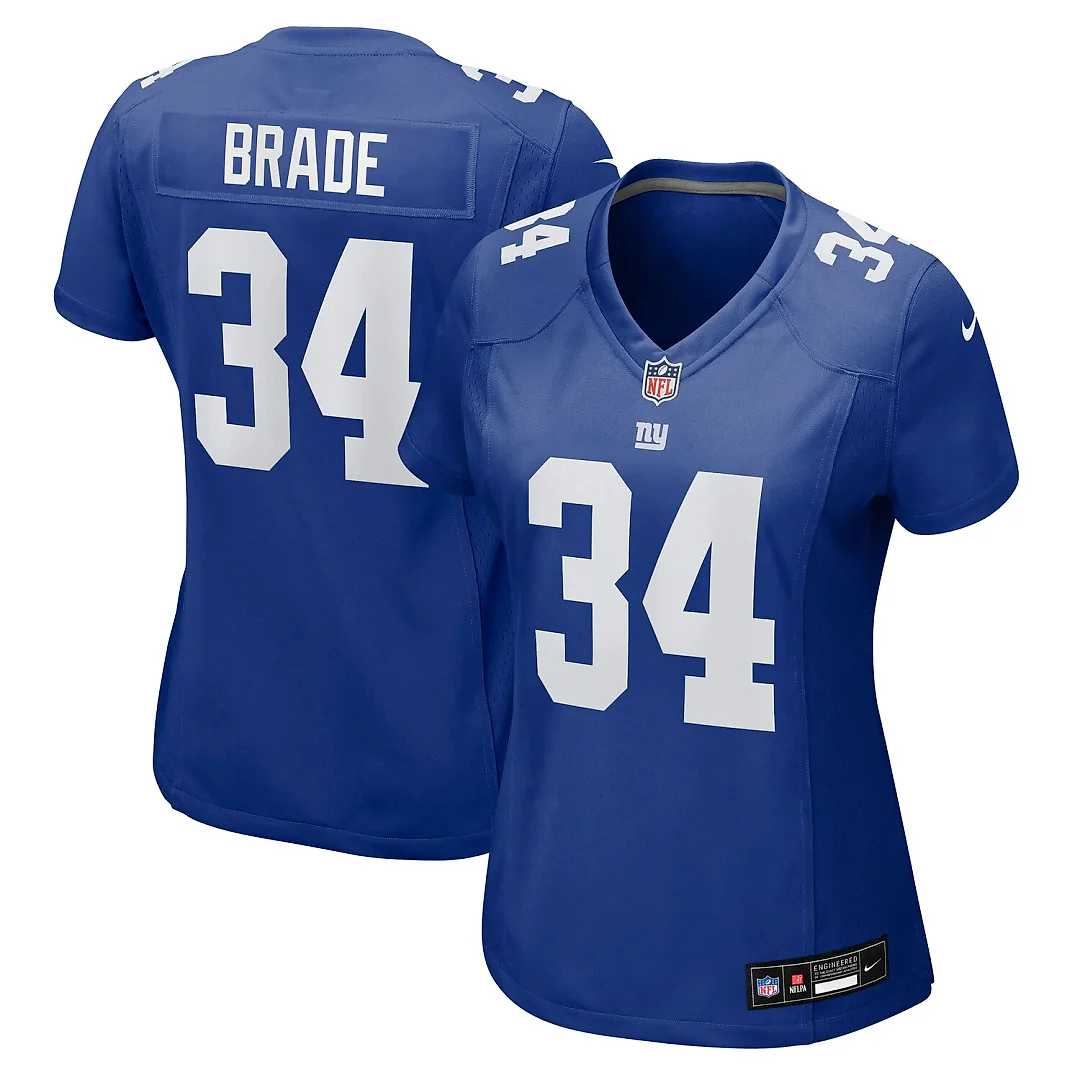 Zennovawear Beau Brade New York Giants Women's Team Game Jersey - Royal