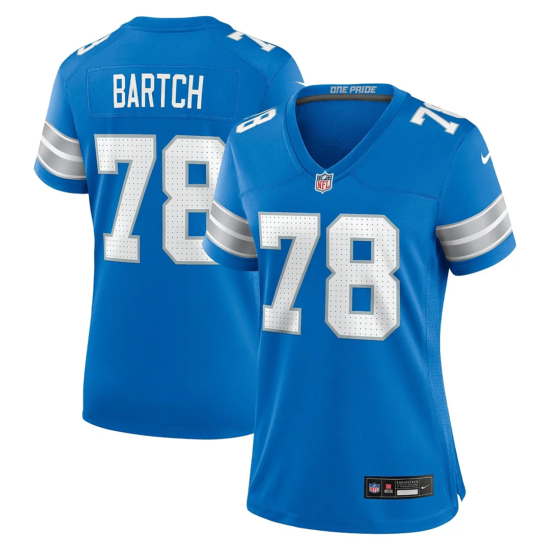 Zennovawear Ben Bartch Detroit Lions Women's Team Game Jersey - Blue
