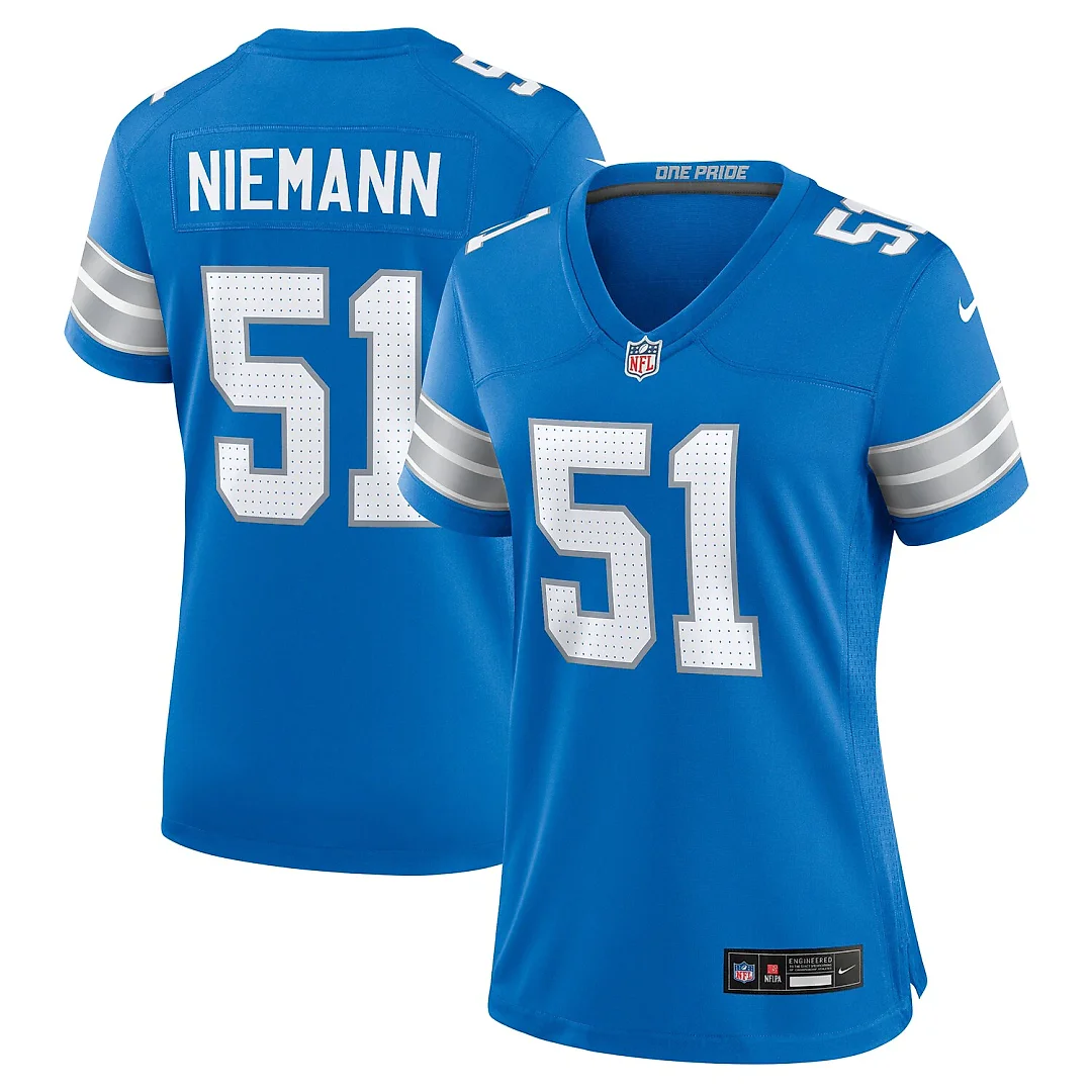 Zennovawear Ben Niemann Detroit Lions Women's Team Game Jersey - Blue