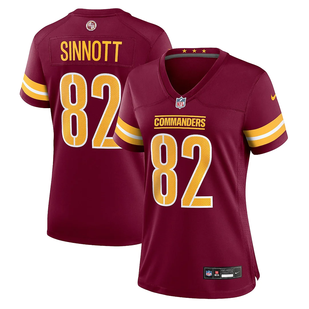 Zennovawear Ben Sinnott Washington Commanders Women's Team Game Jersey - Burgundy